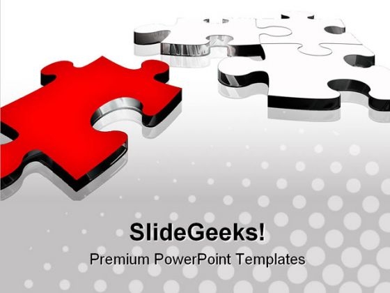 Red Puzzle Piece Business PowerPoint Themes And PowerPoint Slides 0811