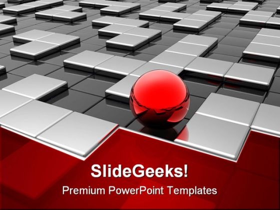 Red Sphere Leadership PowerPoint Template 0910 Red Sphere Leadership PowerPoint Template 0910