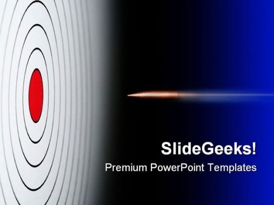 Red Target With Bullet Business PowerPoint Themes And PowerPoint Slides 0811