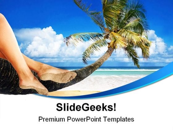relaxation at the beach people powerpoint backgrounds and templates free beach powerpoint templates