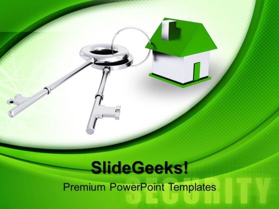 Render Of Green House Connected With Keys Sale PowerPoint Templates And PowerPoint Themes 1012 Render Of Green House Connected With Keys Sale PowerPoint Templates And PowerPoint Themes 1012