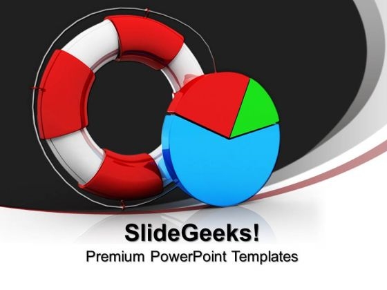 Rescue Icon With Pie Business PowerPoint Templates And PowerPoint Themes 1012 Rescue Icon With Pie Business PowerPoint Templates And PowerPoint Themes 1012