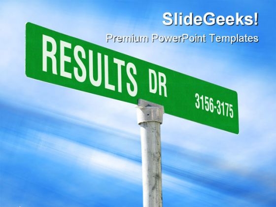 Results Themed Street Symbol PowerPoint Themes And PowerPoint Slides 0911