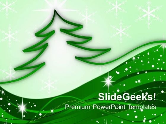 Ribbon Christmas Tree PowerPoint Templates And PowerPoint Themes 1012 Ribbon Christmas Tree PowerPoint Templates And PowerPoint Themes 1012