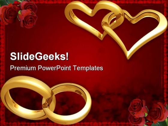 Rings Wedding PowerPoint Templates And PowerPoint Backgrounds 0811