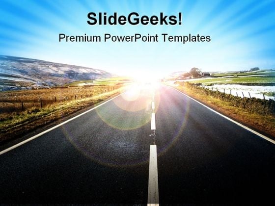 Road In Yorkshire Dales Vacation PowerPoint Themes And PowerPoint Slides 0411