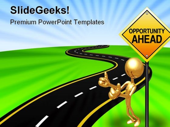 Road To Opportunity Business PowerPoint Template 0610