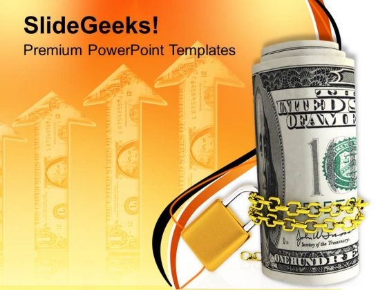 Roll Of Us Dollars Chained And Locked PowerPoint Templates Ppt Backgrounds For Slides 0113 Roll Of Us Dollars Chained And Locked PowerPoint Templates Ppt Backgrounds For Slides 0113