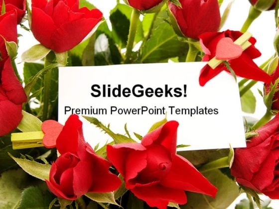 Roses Beauty PowerPoint Template 0610 Roses Beauty PowerPoint Template 0610
