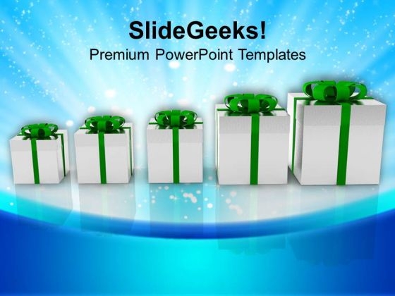 Row Of Gift Boxes Events PowerPoint Templates Ppt Backgrounds For Slides 1112
