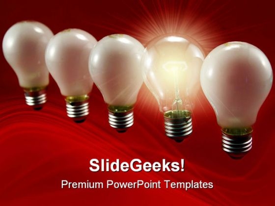 Row Of Light Bulbs Technology PowerPoint Themes And PowerPoint Slides 0211 Row Of Light Bulbs Technology PowerPoint Themes And PowerPoint Slides 0211
