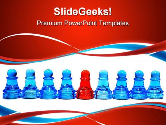Row Of Pawns Leadership PowerPoint Templates And PowerPoint Backgrounds 0711
