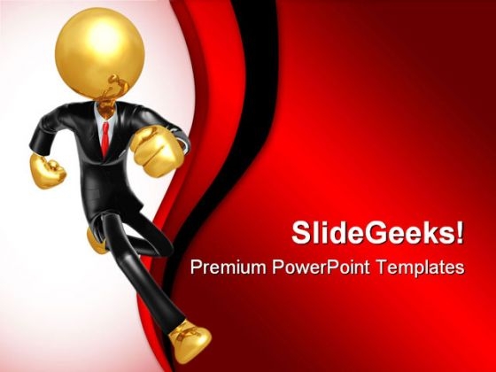 Running Businessman Business PowerPoint Templates And PowerPoint Backgrounds 0511 Running Businessman Business PowerPoint Templates And PowerPoint Backgrounds 0511