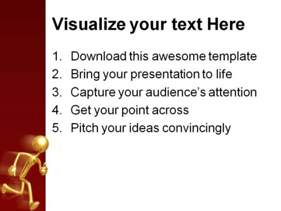 Running People PowerPoint Template 0910 editable impressive