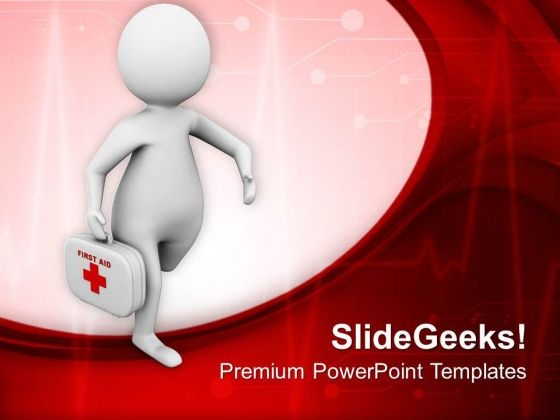 Running To Give Medical Aid PowerPoint Templates Ppt Backgrounds For Slides 0513 Running To Give Medical Aid PowerPoint Templates Ppt Backgrounds For Slides 0513