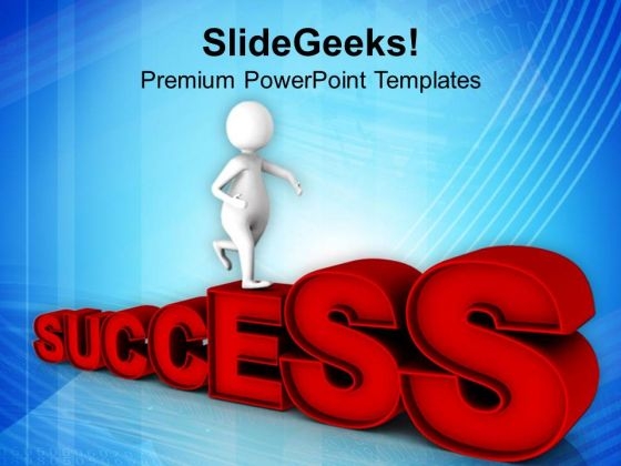 Running Towards Success Path PowerPoint Templates Ppt Backgrounds For Slides 0713 Running Towards Success Path PowerPoint Templates Ppt Backgrounds For Slides 0713
