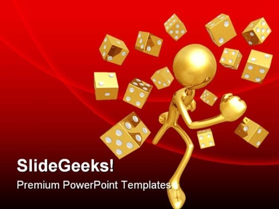 Running With Dice Symbol PowerPoint Themes And PowerPoint Slides 0811 Running With Dice Symbol PowerPoint Themes And PowerPoint Slides 0811