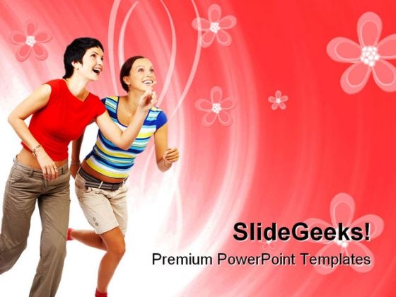 Running Women Success PowerPoint Themes And PowerPoint Slides 0811 Running Women Success PowerPoint Themes And PowerPoint Slides 0811