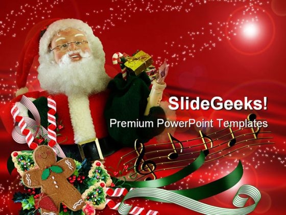 Santa Abstract Holidays PowerPoint Template 1010 Santa Abstract Holidays PowerPoint Template 1010
