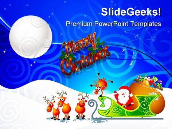 Santa Sleigh Christmas PowerPoint Themes And PowerPoint Slides 0711 Santa Sleigh Christmas PowerPoint Themes And PowerPoint Slides 0711