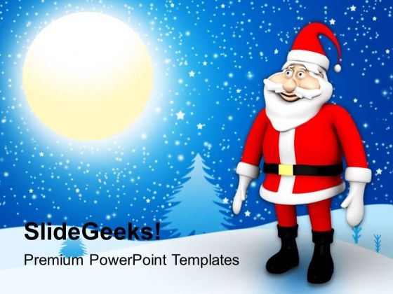 Santa Standing In Sun Christmas Eve PowerPoint Templates Ppt Backgrounds For Slides 1212 Santa Standing In Sun Christmas Eve PowerPoint Templates Ppt Backgrounds For Slides 1212