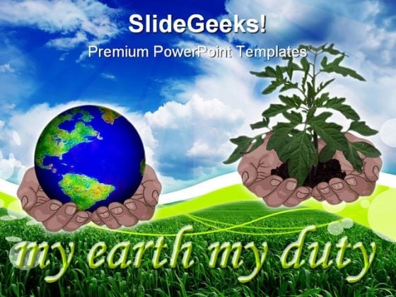Save Earth Nature PowerPoint Template 0810