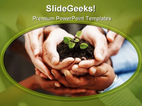 Save Plant Nature PowerPoint Template 1010 Save Plant Nature PowerPoint Template 1010