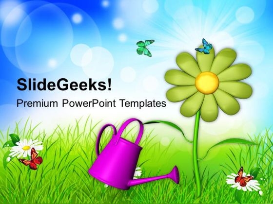 Save The Plant With Water PowerPoint Templates Ppt Backgrounds For Slides 0613 Save The Plant With Water PowerPoint Templates Ppt Backgrounds For Slides 0613