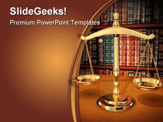 Scales Of Justice Law PowerPoint Themes And PowerPoint Slides 0811