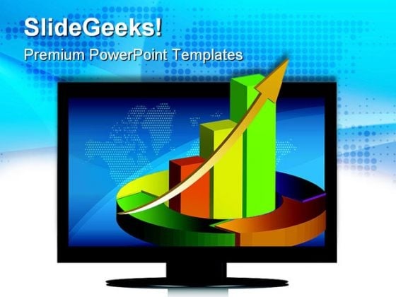 Screen Showing Business Graph Sales PowerPoint Templates And PowerPoint Backgrounds 0411