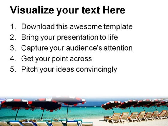 sea chair beach powerpoint themes and powerpoint slides 0411 print