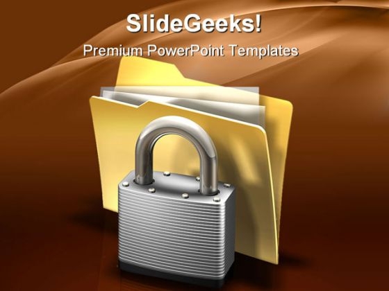 Secure Files Business PowerPoint Template 1110 Secure Files Business PowerPoint Template 1110