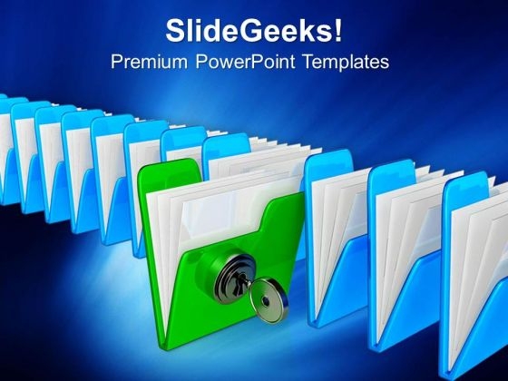 Secure Folders Computer PowerPoint Templates And PowerPoint Themes 0812