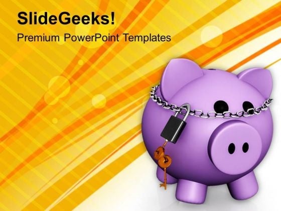 Secure Your Small Savings PowerPoint Templates Ppt Backgrounds For Slides 0413 Secure Your Small Savings PowerPoint Templates Ppt Backgrounds For Slides 0413