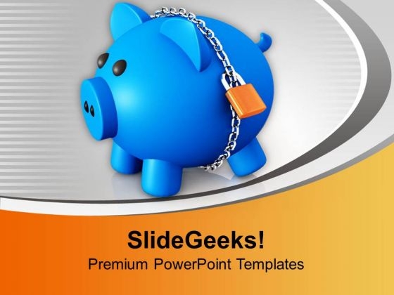 Secured Piggy Bank With Chains PowerPoint Templates Ppt Backgrounds For Slides 0313 Secured Piggy Bank With Chains PowerPoint Templates Ppt Backgrounds For Slides 0313