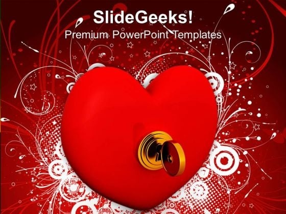 Security Key On Heart Love PowerPoint Templates Ppt Backgrounds For Slides 0213 Security Key On Heart Love PowerPoint Templates Ppt Backgrounds For Slides 0213