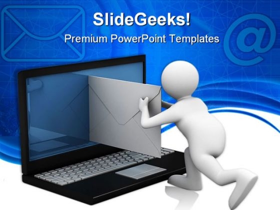 Sending Email Internet PowerPoint Template 1110 Sending Email Internet PowerPoint Template 1110