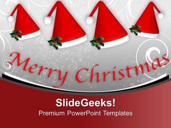 Set Of Santa Claus Hat Winter Holidays PowerPoint Templates Ppt Backgrounds For Slides 0113 Set Of Santa Claus Hat Winter Holidays PowerPoint Templates Ppt Backgrounds For Slides 0113