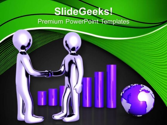 Shake Hands For Global Relations In Business PowerPoint Templates Ppt Backgrounds For Slides 0713