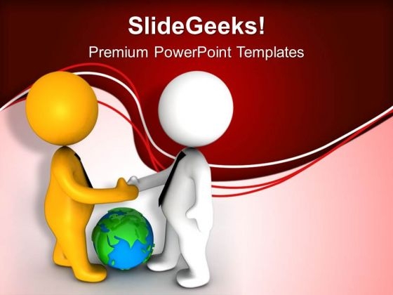 Shake Your Hands For Global Deal PowerPoint Templates Ppt Backgrounds For Slides 0613