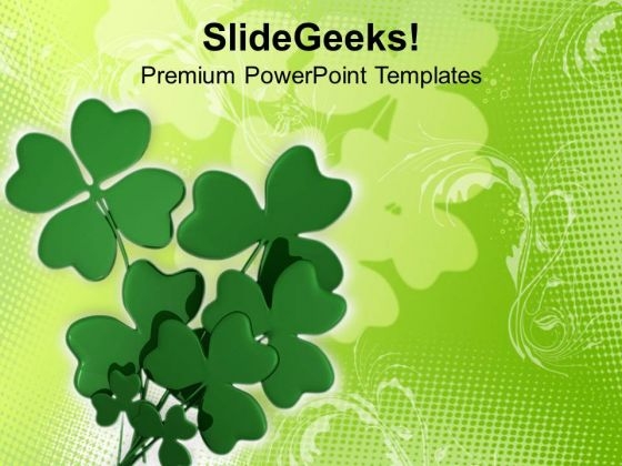 Shamrock Of Saint Patricks Day PowerPoint Templates Ppt Backgrounds For Slides 0313 Shamrock Of Saint Patricks Day PowerPoint Templates Ppt Backgrounds For Slides 0313