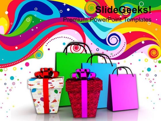 Shopping Bags With Gifts Festival PowerPoint Templates And PowerPoint Themes 1112 Shopping Bags With Gifts Festival PowerPoint Templates And PowerPoint Themes 1112