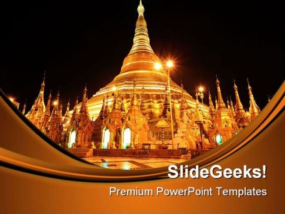 Shwedagon Pagoda At Night Religion PowerPoint Themes And PowerPoint Slides 0411 Shwedagon Pagoda At Night Religion PowerPoint Themes And PowerPoint Slides 0411
