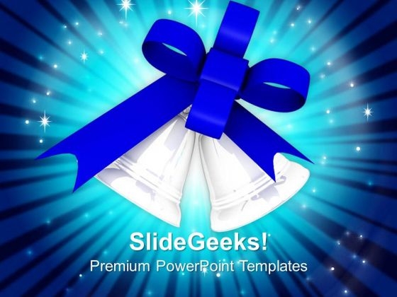 Silver Bells And Blue Bow Abstract PowerPoint Templates Ppt Backgrounds For Slides 1212 Silver Bells And Blue Bow Abstract PowerPoint Templates Ppt Backgrounds For Slides 1212
