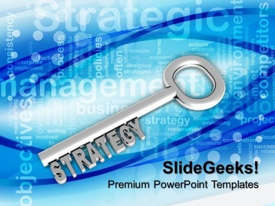 Silver Key With Word Strategy Business PowerPoint Templates And PowerPoint Themes 1012 Silver Key With Word Strategy Business PowerPoint Templates And PowerPoint Themes 1012