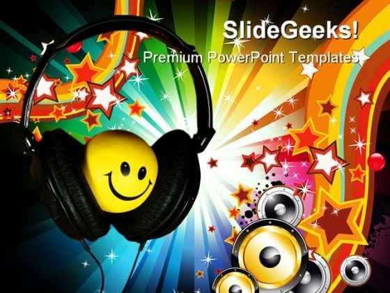 Smiley Music Abstract PowerPoint Templates And PowerPoint Backgrounds 0211