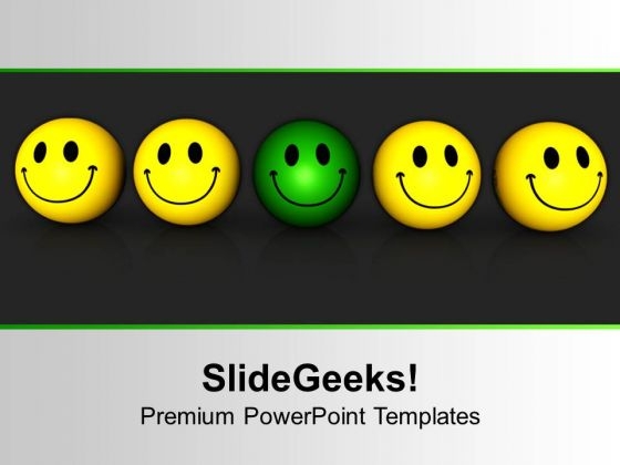 Smiley Team With Leader Leadership PowerPoint Templates And PowerPoint Themes 1112 Smiley Team With Leader Leadership PowerPoint Templates And PowerPoint Themes 1112