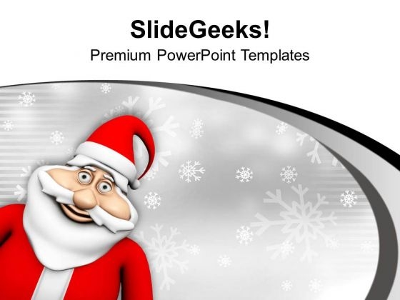 Smiling Santa Claus Christmas Festival PowerPoint Templates Ppt Backgrounds For Slides 0113 Smiling Santa Claus Christmas Festival PowerPoint Templates Ppt Backgrounds For Slides 0113