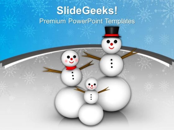 Snow Family Christmas Eve Holidays PowerPoint Templates Ppt Backgrounds For Slides 1112 Snow Family Christmas Eve Holidays PowerPoint Templates Ppt Backgrounds For Slides 1112
