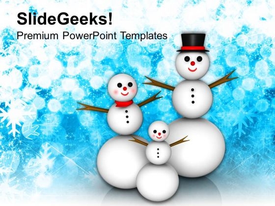 Snow Family With Christmas Background PowerPoint Templates Ppt Backgrounds For Slides 1112 Snow Family With Christmas Background PowerPoint Templates Ppt Backgrounds For Slides 1112